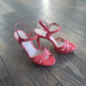 Vince Camuto Bitterswt Grapefruit Patent Leather Platform High Heels | Size US 6